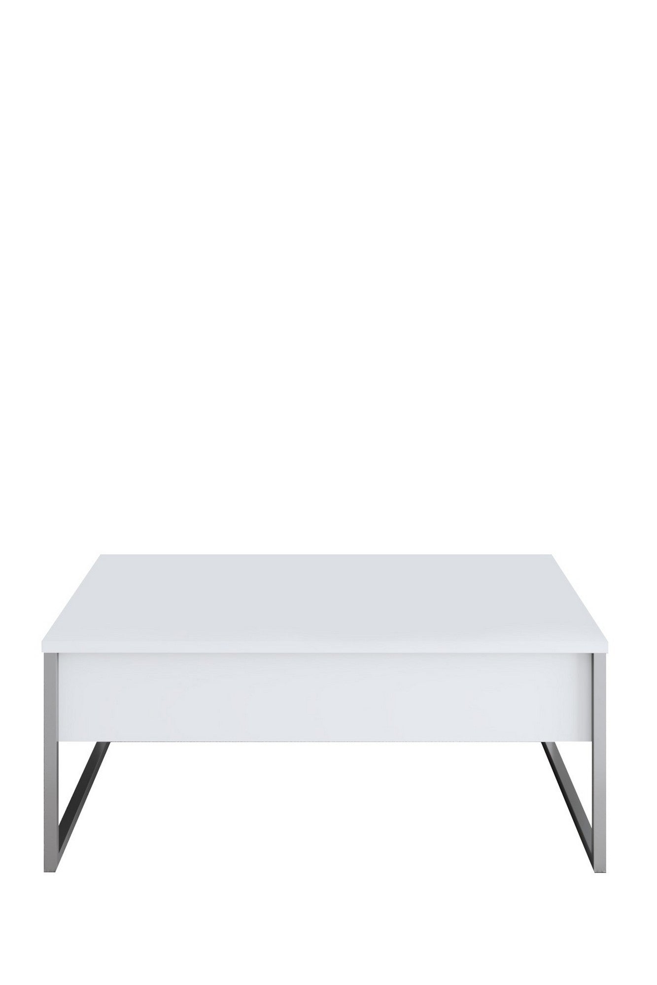 Mobilier living LUXE, alb/argintiu, PAL melaminat/metal, 3 piese