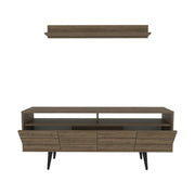 Mobilier living OLA, nuc/negru, PAL melaminat, 2 piese
