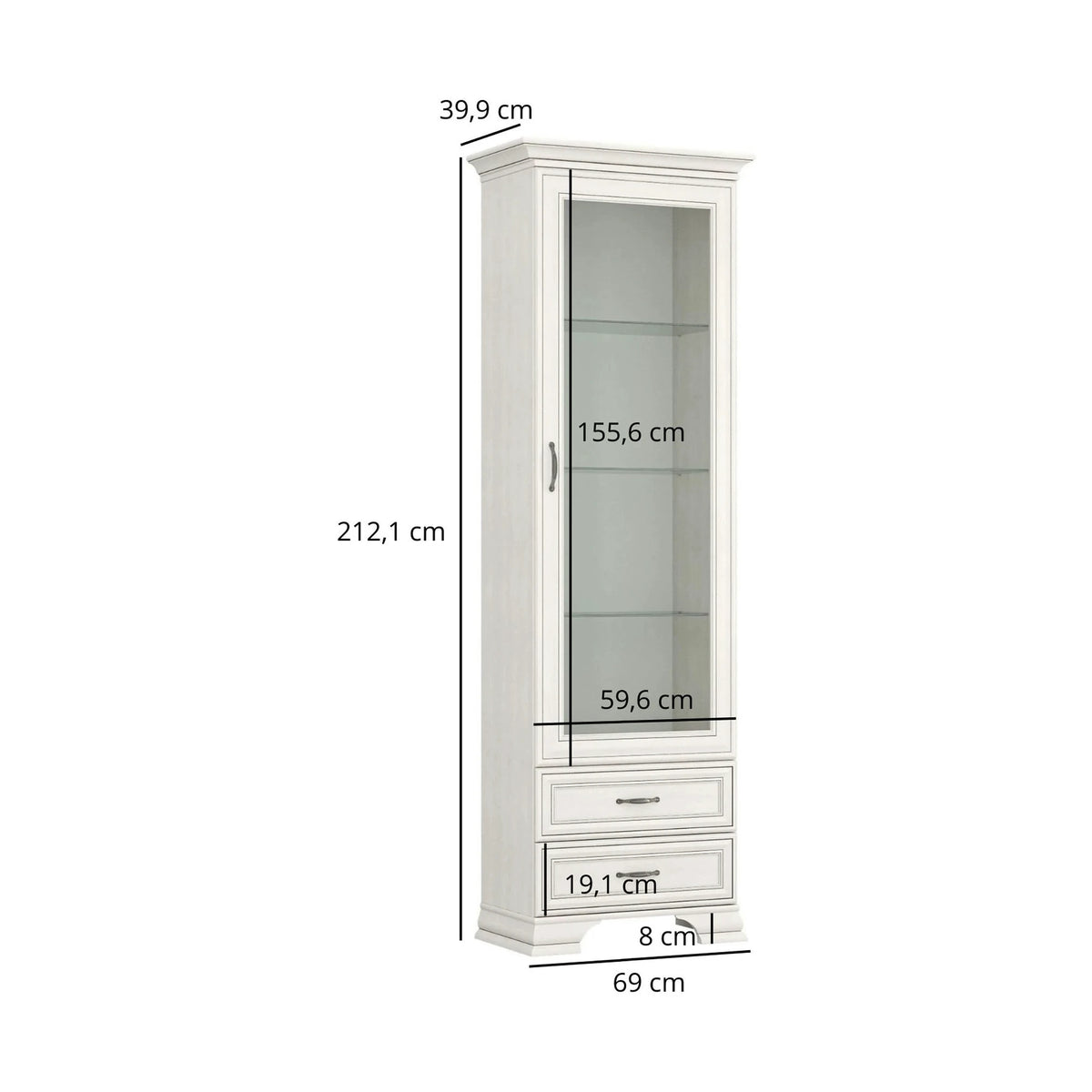 Mobilier sufragerie clasic TIFFANY II, grej, PAL laminat, 7 piese