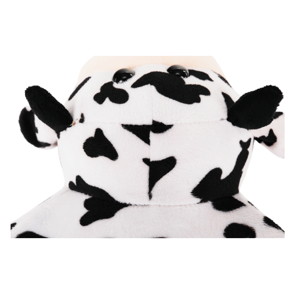 Taburet MOLLY, alb/negru, material textil/lemn, 47x28x31 cm