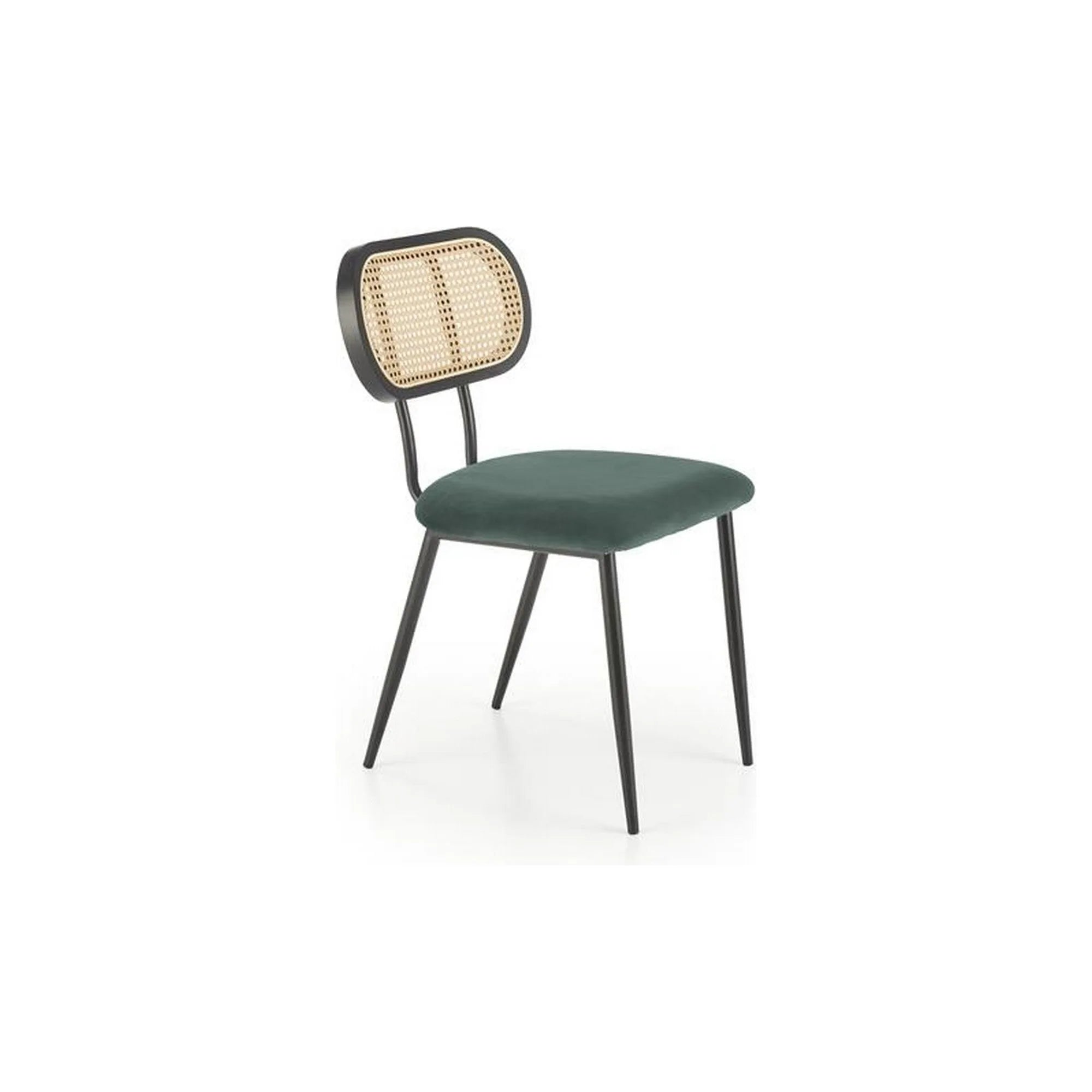 Scaun K503, verde inchis, otel/stofa catifelata, 53x60x84 cm