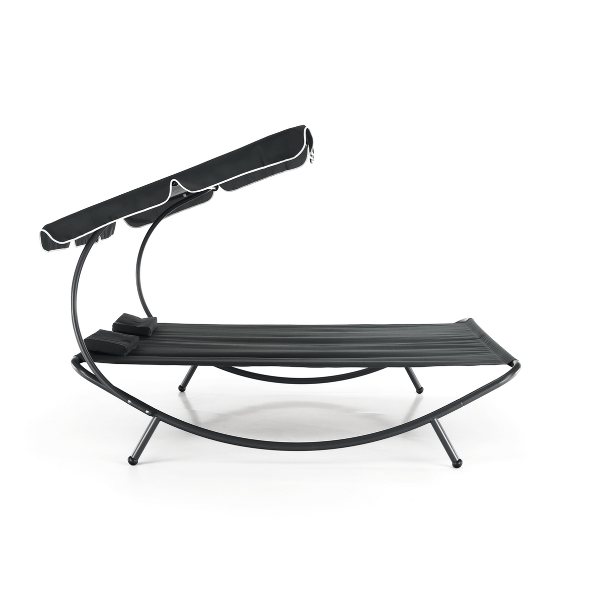 Sezlong gradina MULTINA, gri, poliester/otel, 180x204x147 cm