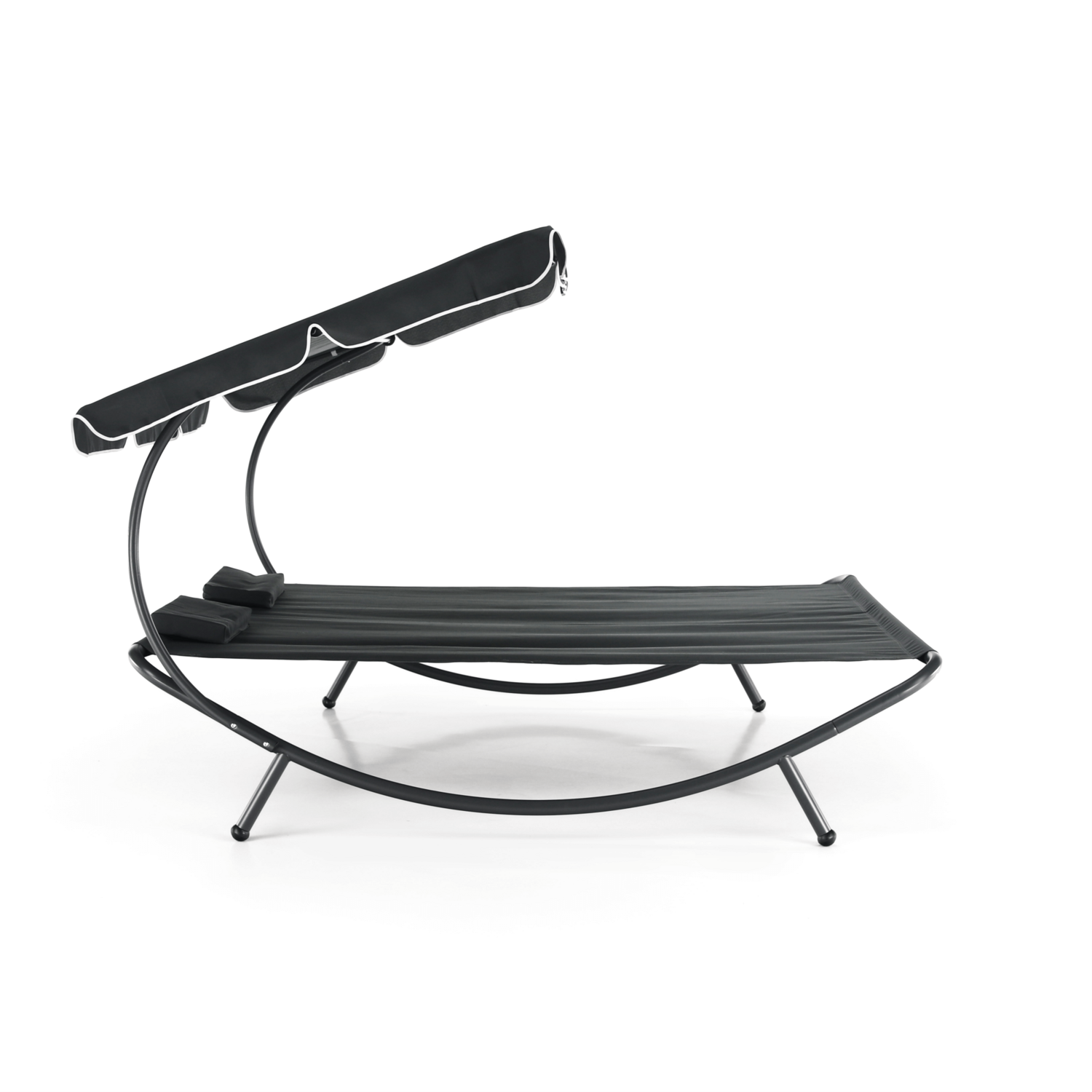 Sezlong gradina MULTINA, gri, poliester/otel, 180x204x147 cm