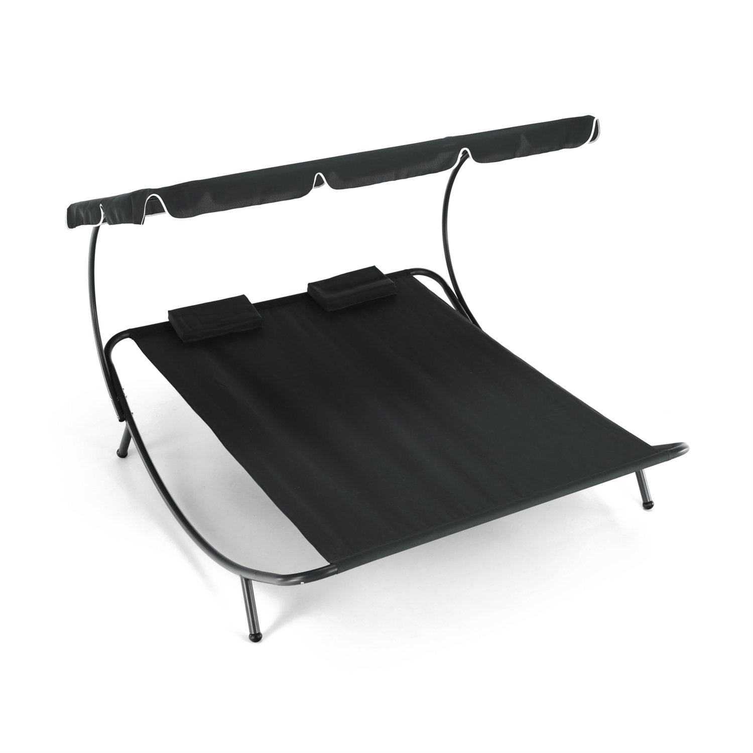 Sezlong gradina MULTINA, gri, poliester/otel, 180x204x147 cm