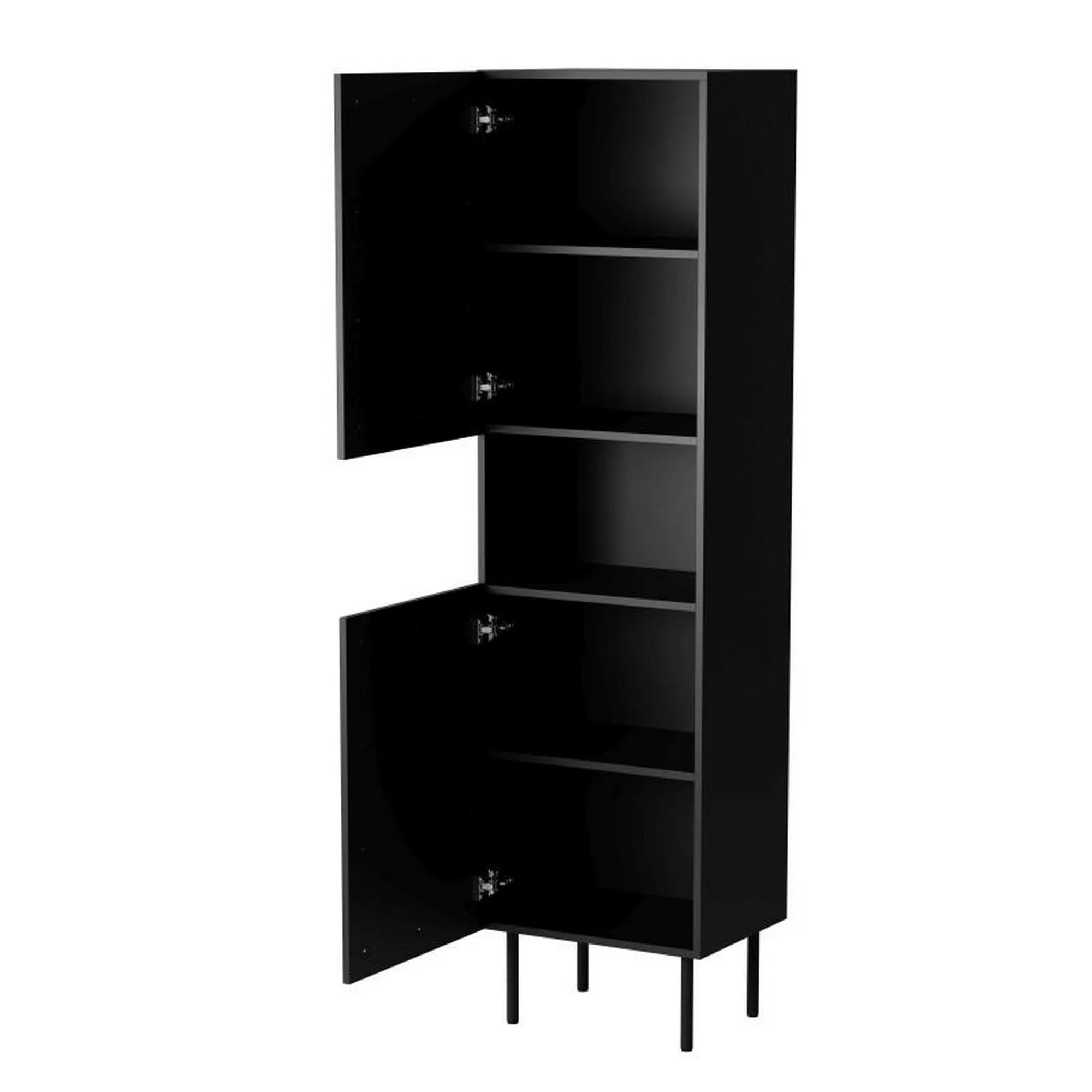 Dulap JUTA, negru, cu 2 usi, 50x40x190 cm