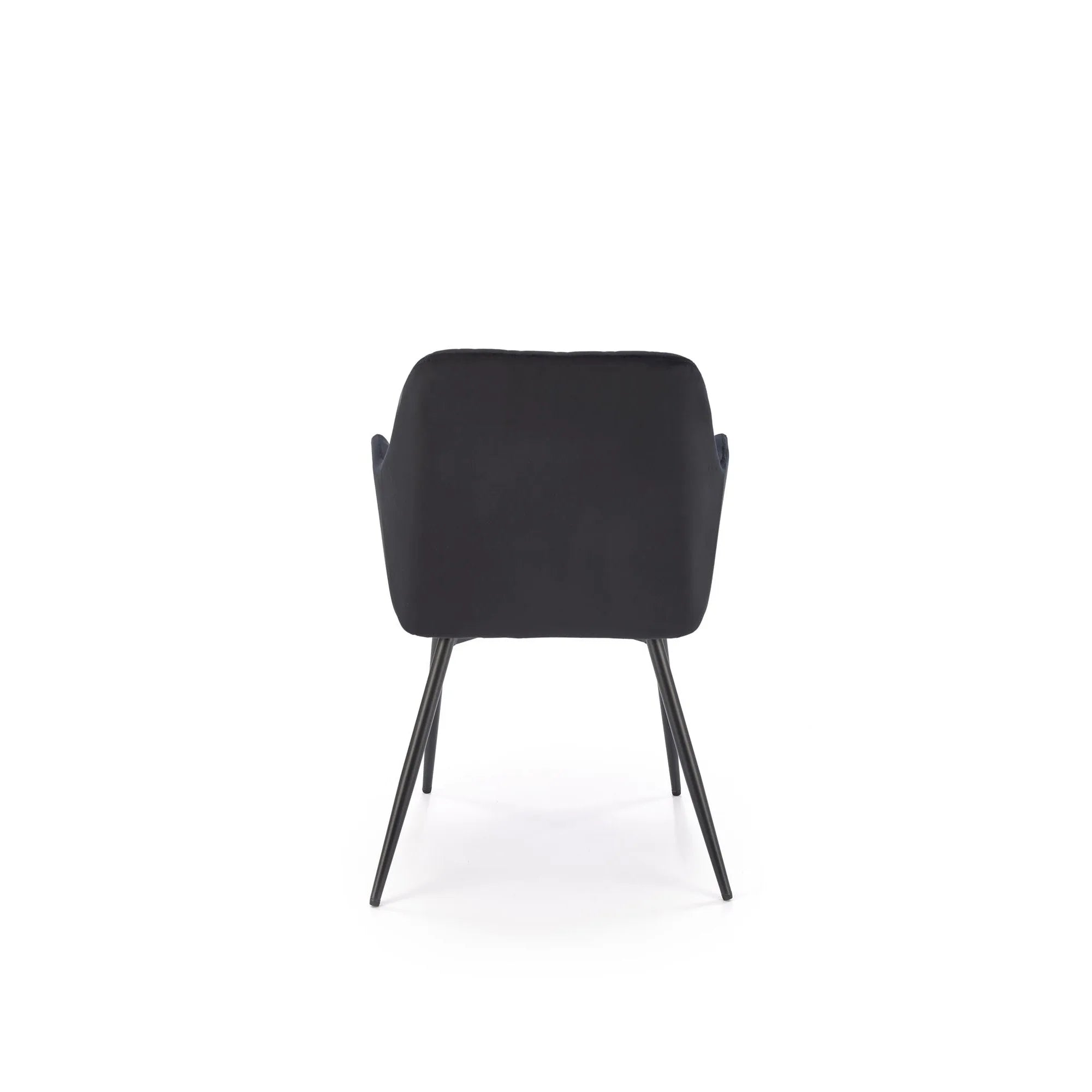Scaun K558, negru, stofa catifelata/metal, 59x60x86 cm