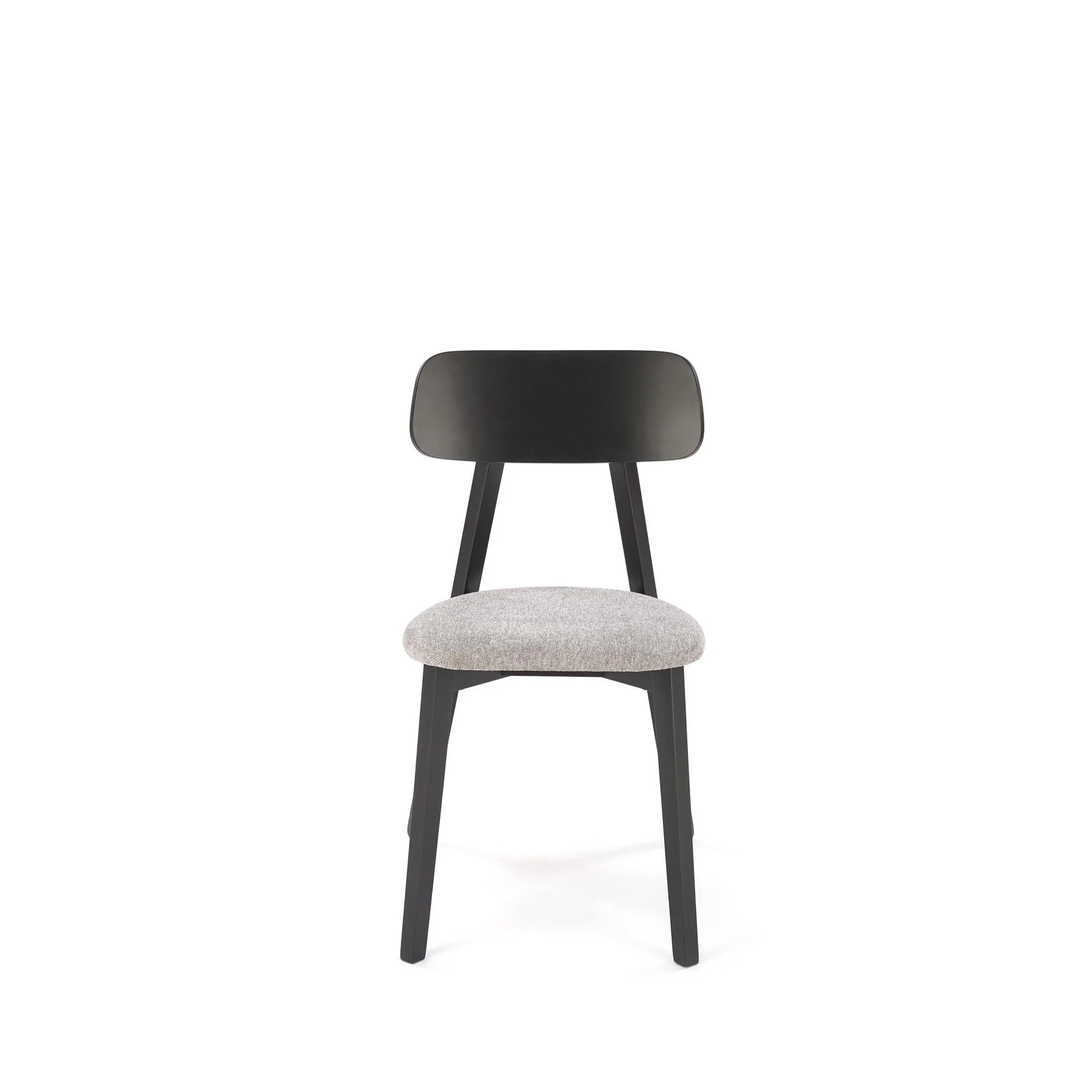 Scaun HYLO, gri/negru, stofa clasica/lemn, 48x55x82 cm