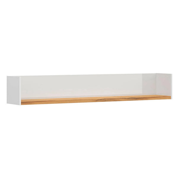 Raft perete HORTON, alb/stejar grandson, PAL laminat, 166x27x25 cm