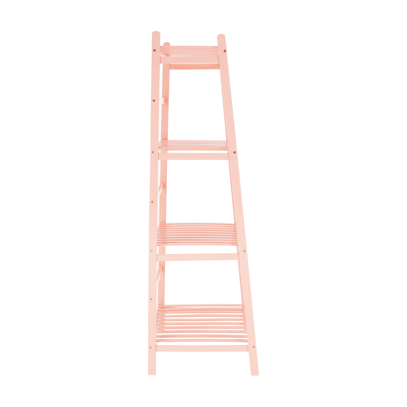 Etajera NEPEL TIP 4, roz, bambus, 50x36x110 cm