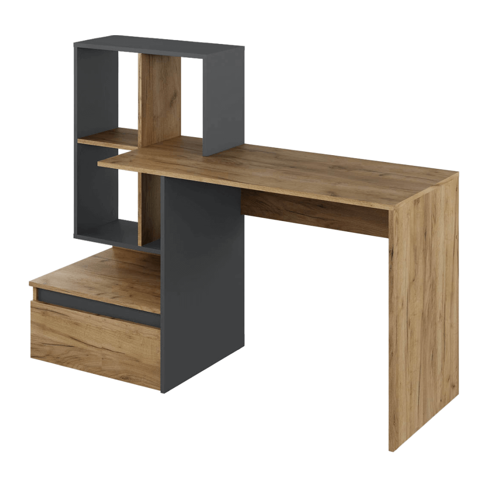 Birou NEREO 2 NEW, stejar artisan, DTD laminat, 145x52x112 cm