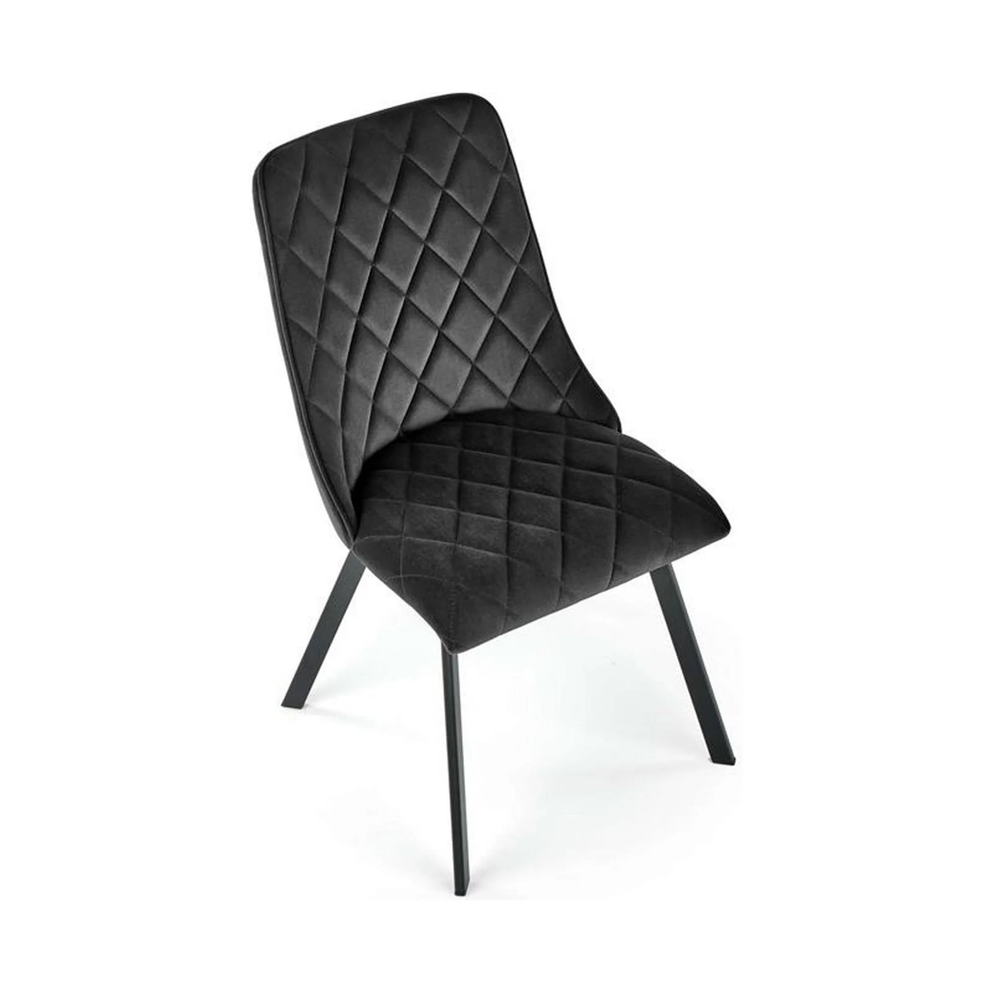 Scaun K450, negru, stofa catifelata/metal, 44x58x85 cm