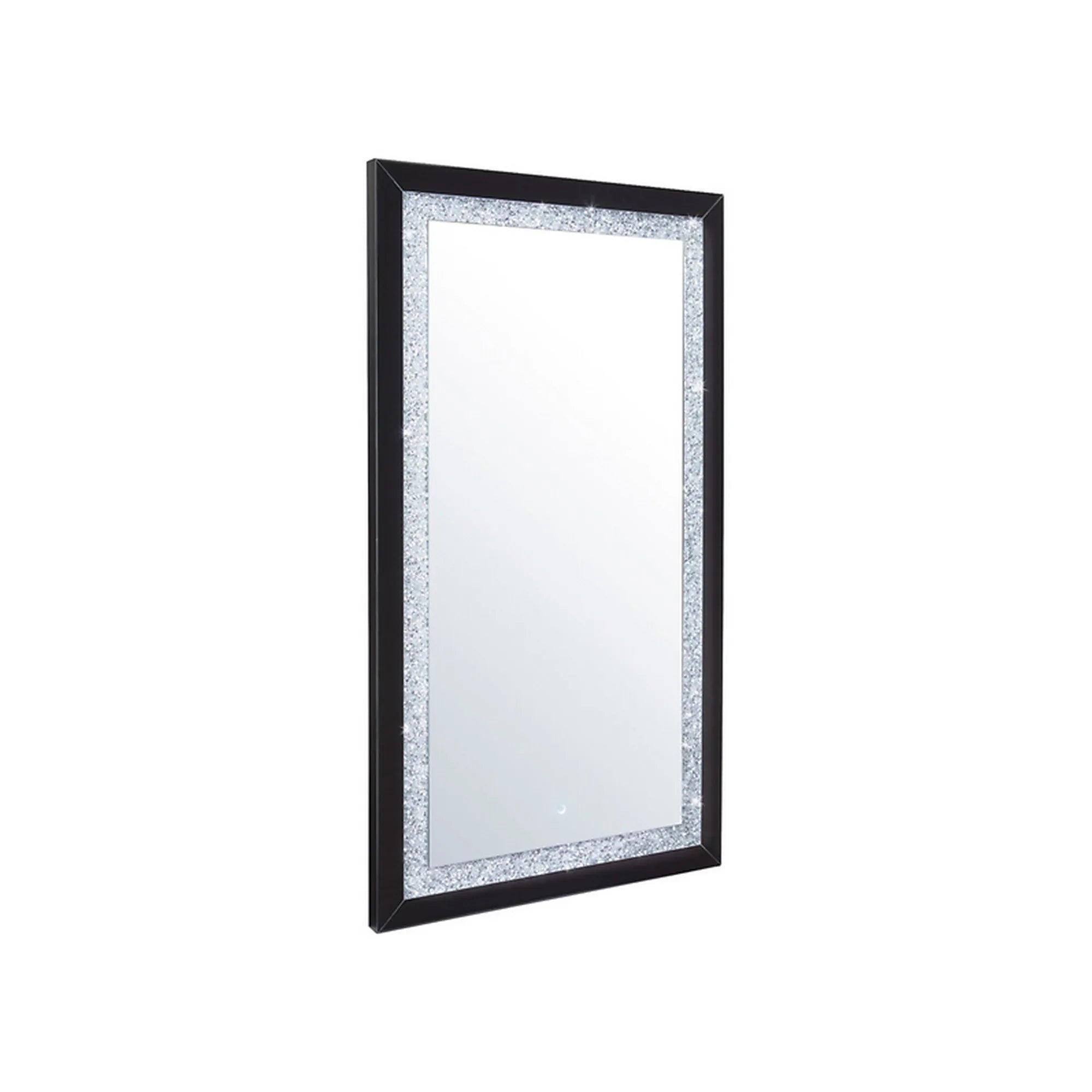 Oglinda Noro, negru/argintiu, 100x6x180 cm