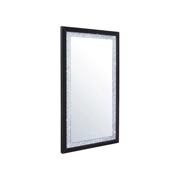 Oglinda Noro, negru/argintiu, 100x6x180 cm