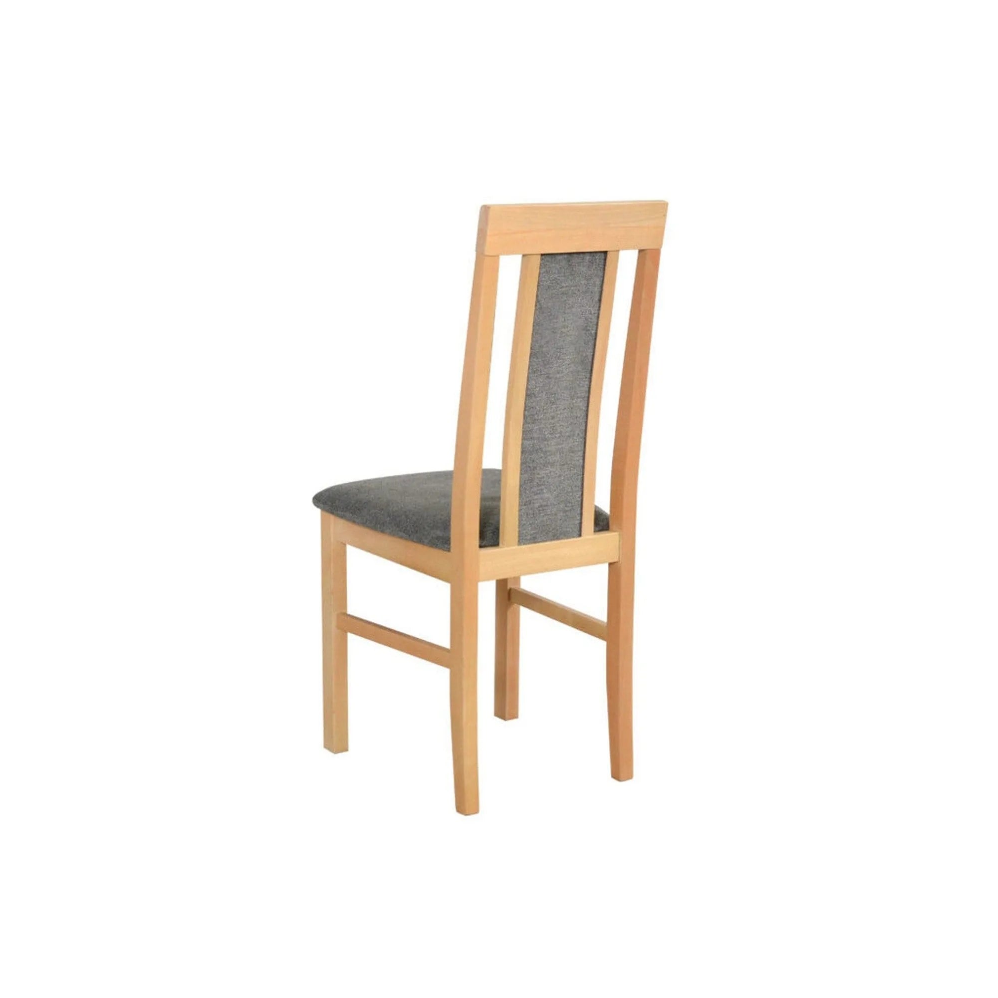 Scaun NILO 2, stejar grandson/gri inchis - Aston 6, lemn de fag/stofa clasica, 43x40x96 cm