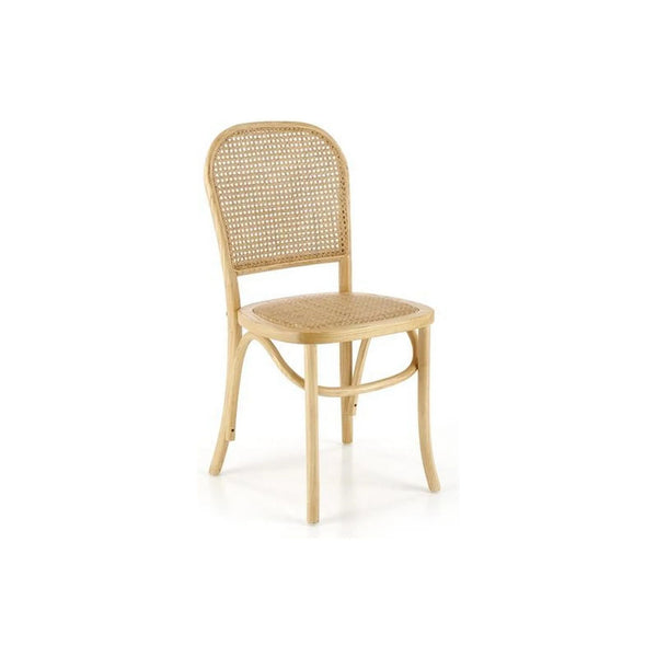 Scaun K502, stejar, ratan natural/lemn, 45x50x89 cm