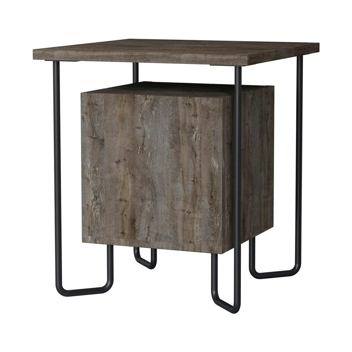 Noptiera Acres Nightstand, stejar inchis , PAL melaminat/metal, 40x40x45 cm