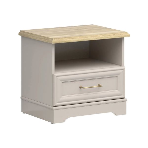 Noptiera ANGA, casmir/stejar, PAL, 54x41x50 cm