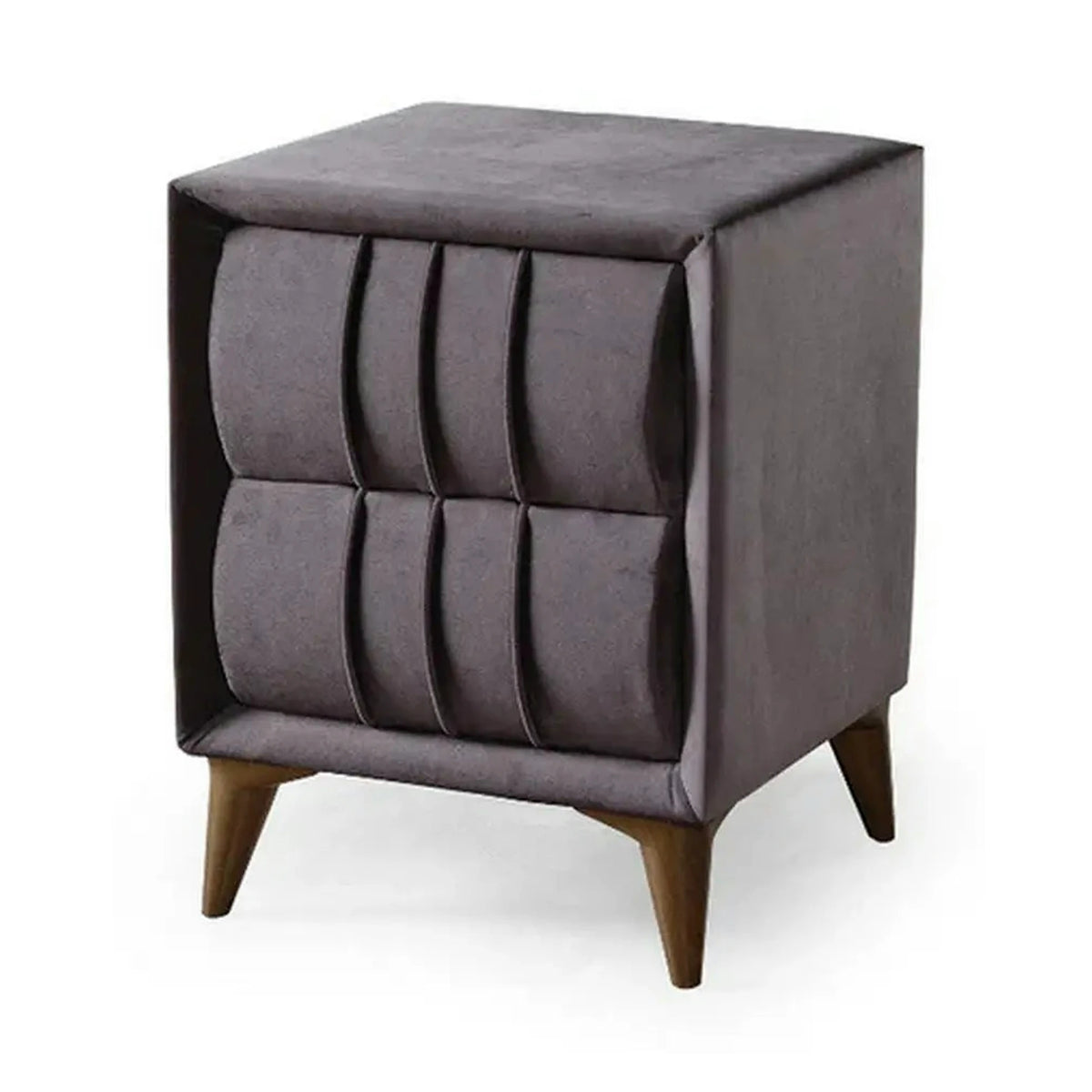 Noptiera BAROK, stofa catifelata gri antracit - Setra 811, 51x48x66 cm