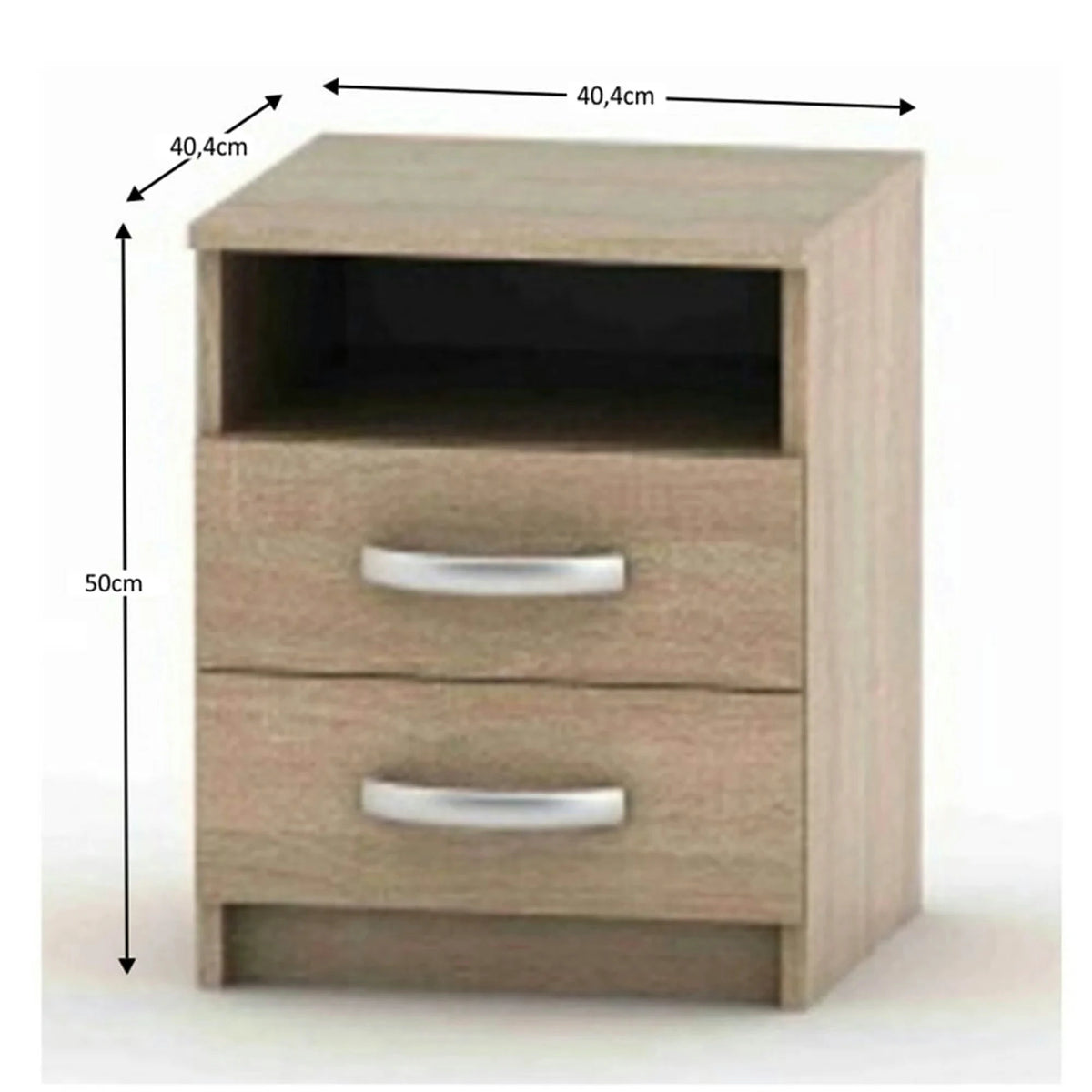 Noptiera BETTY 2 BE02-018-00, stejar sonoma, PAL laminat, 40x40x50 cm