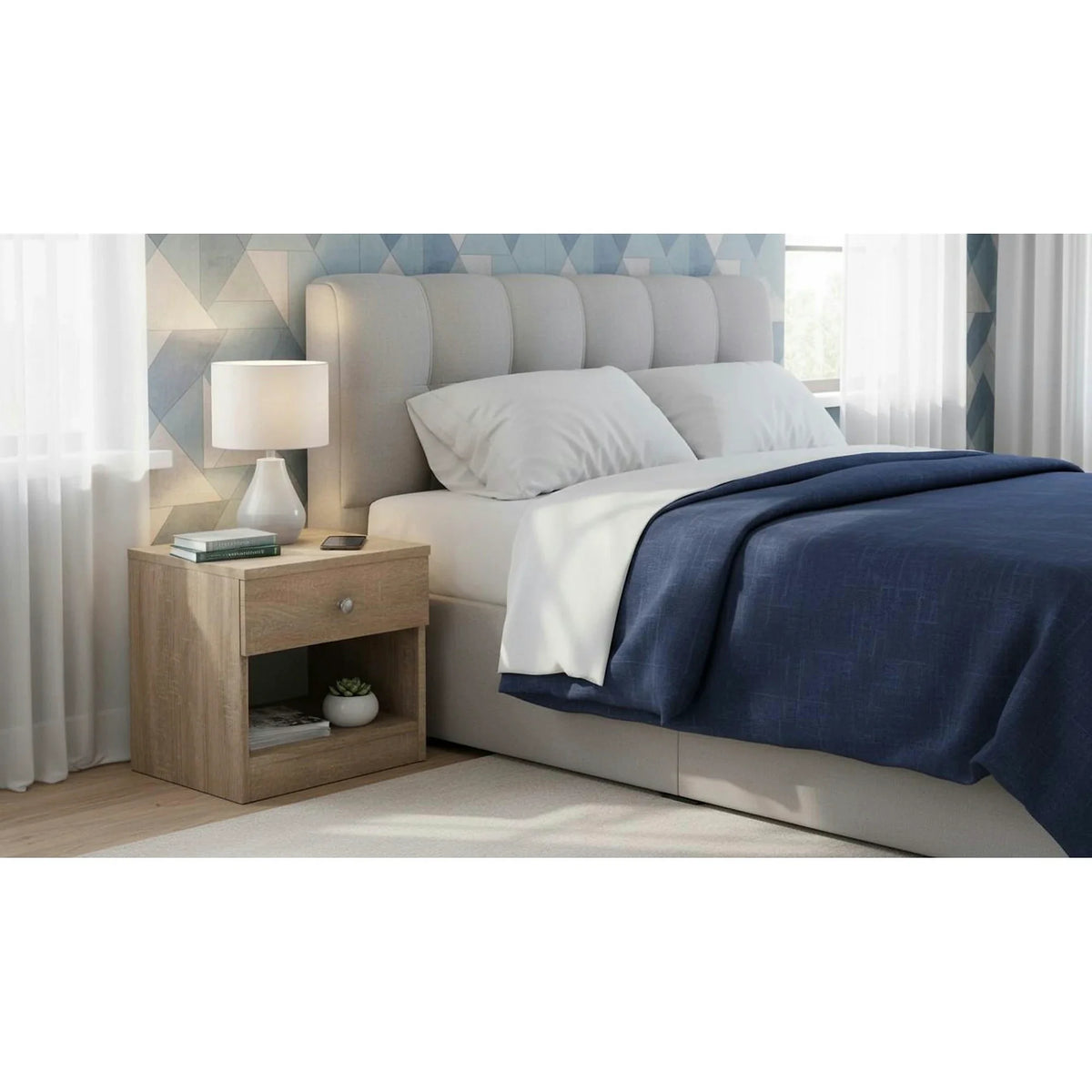 Noptiera BETTY 2, stejar sonoma, DTD laminat, 40x40x40 cm