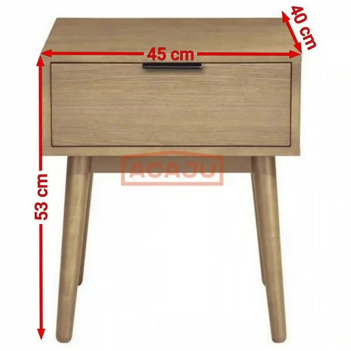 Noptiera CASSINA, stejar, 45x40x53 cm