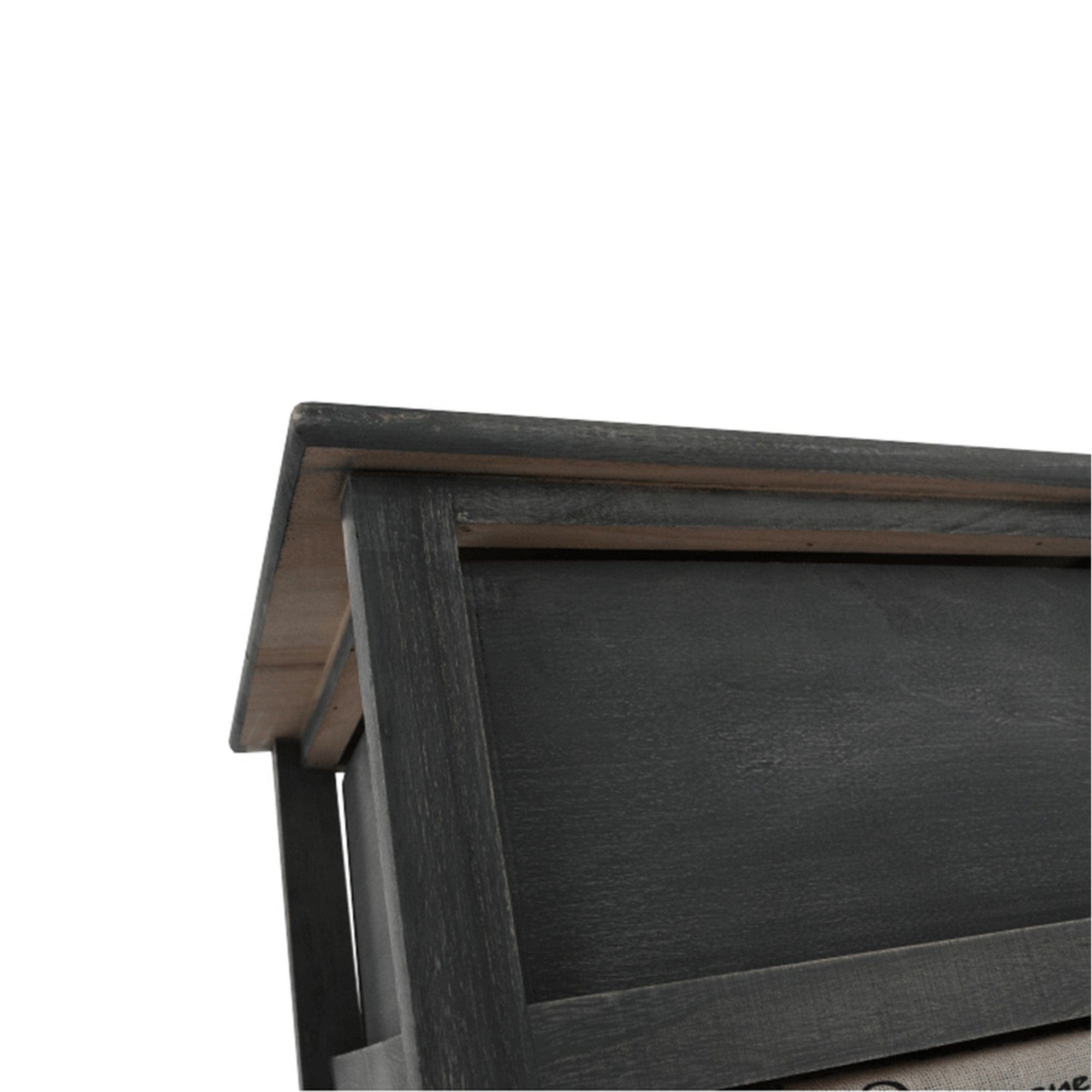 Noptiera DARKIE 1, gri, lemn/rachita, 40x29x42 cm