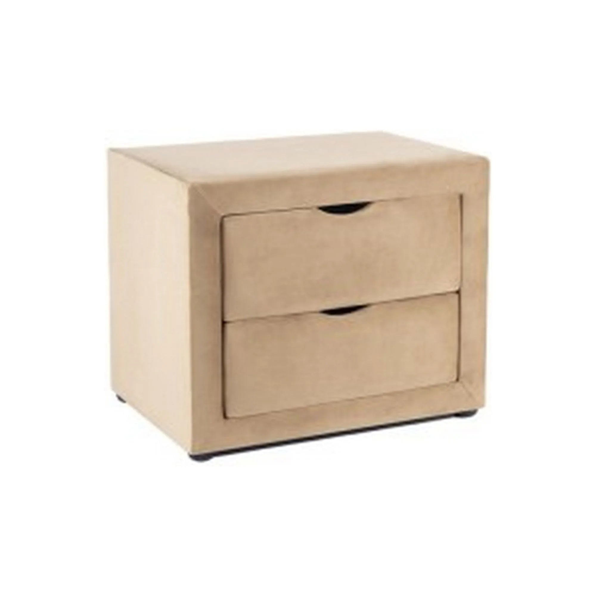 Noptiera ET-002, bej- Bluvel 28, stofa catifelata, 50x35x42 cm