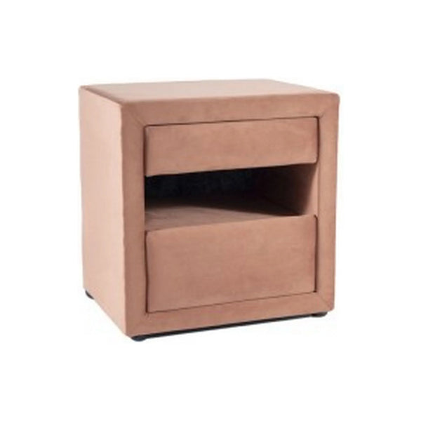 Noptiera ET-003, roz antic, stofa catifelata, 52x41x54 cm