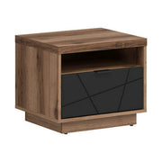 Noptiera FORN, nuc/negru , PAL melaminat, 50x43x43 cm