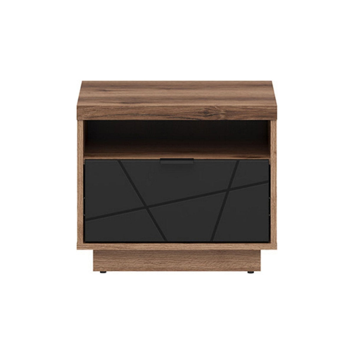 Noptiera FORN, nuc/negru , PAL melaminat, 50x43x43 cm