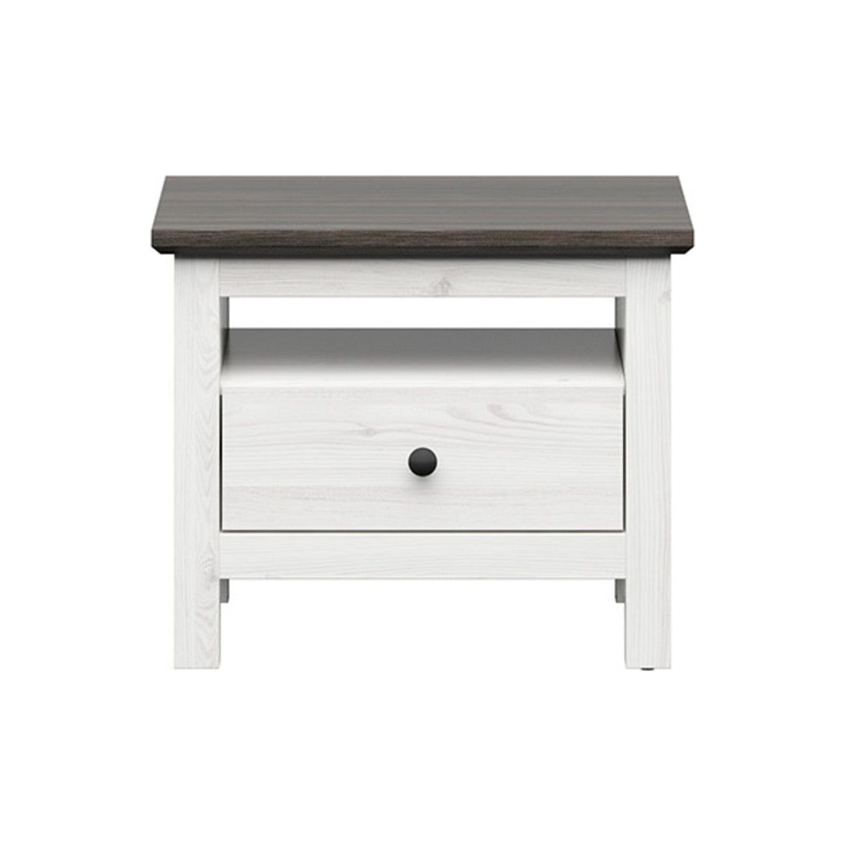 Noptiera HESEN, stejar deschis/wenge, PAL melaminat, 60x44x50 cm