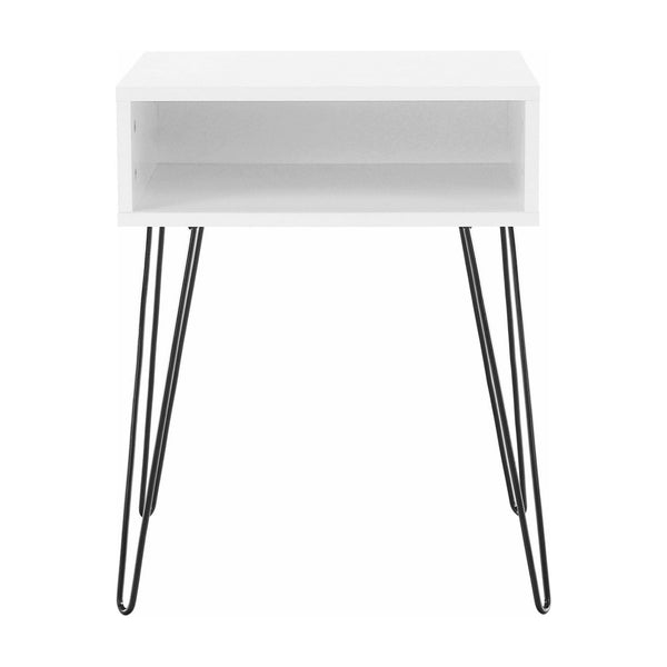 Noptiera HONEJ, alb/negru, 45x35x58 cm