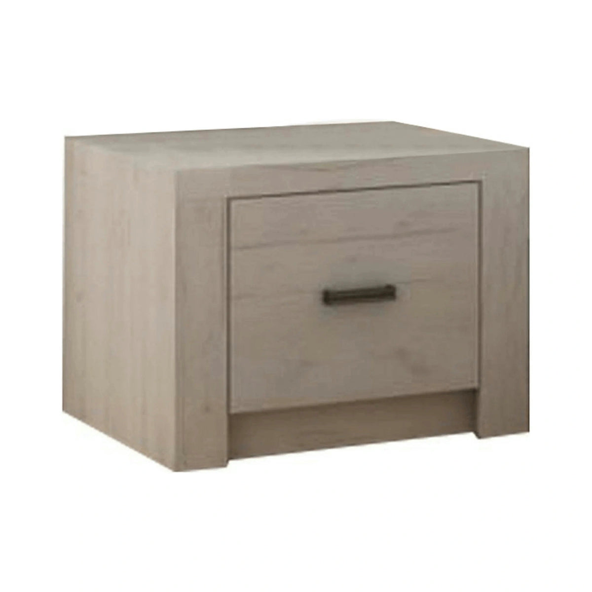 Noptiera INFINITY I-24, frasin alb, PAL melaminat, 45x42x55 cm