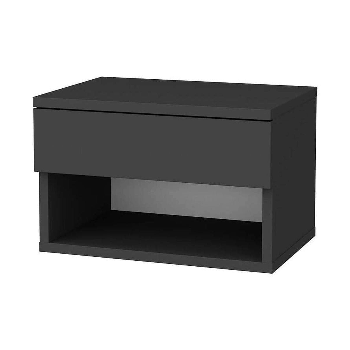 Noptiera Jamot, gri antracit, PAL melaminat, 45x29x32 cm
