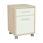 Noptiera JOHAN 2 NEW 07, stejar sonoma/alb, DTD laminat, 39x41x55 cm