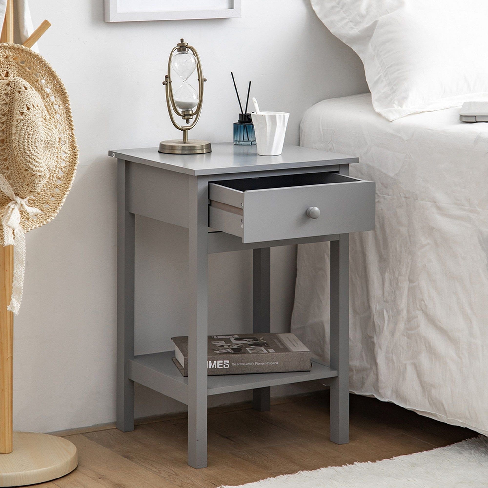 Noptiera MAILSE, gri, 40x38x60 cm