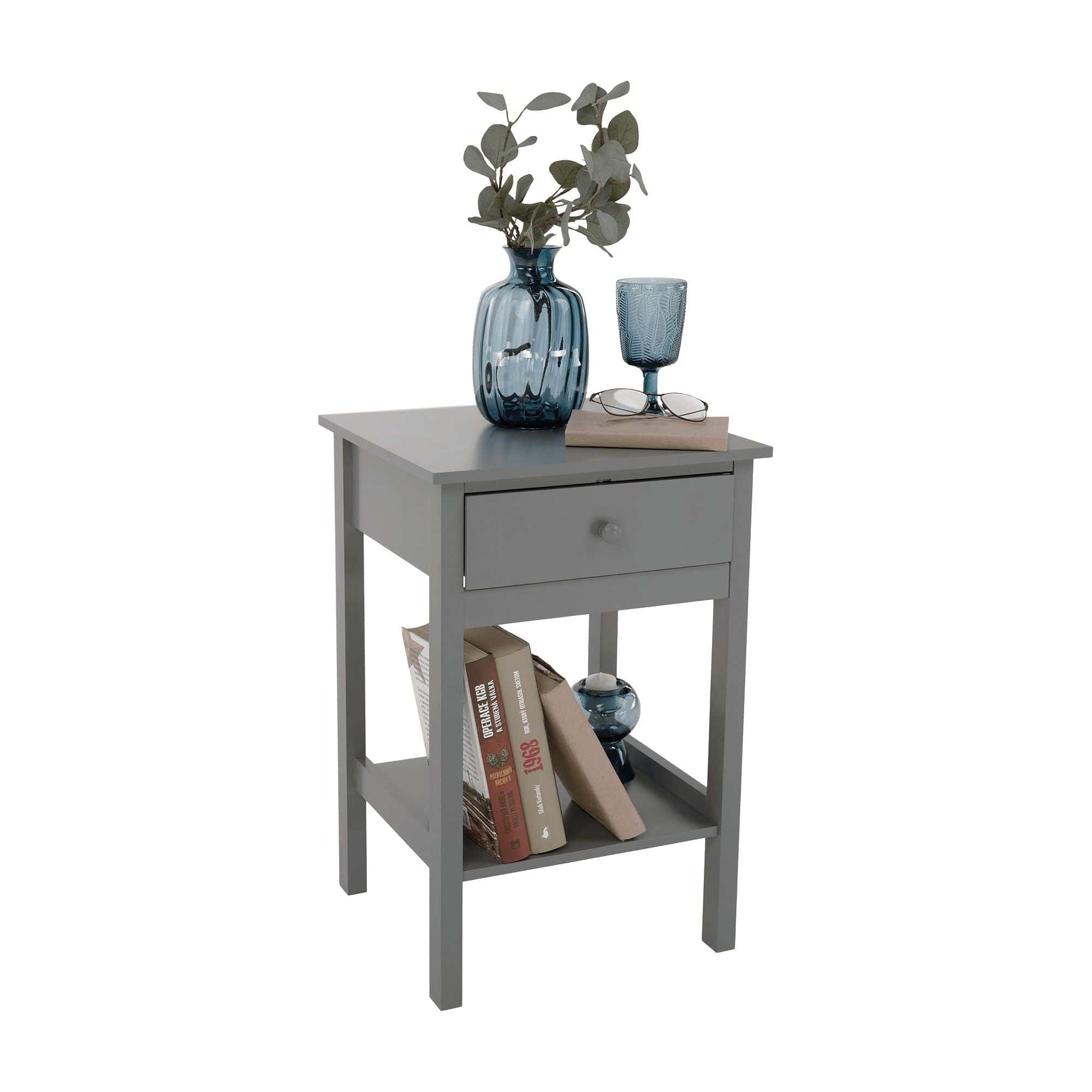 Noptiera MAILSE, gri, 40x38x60 cm