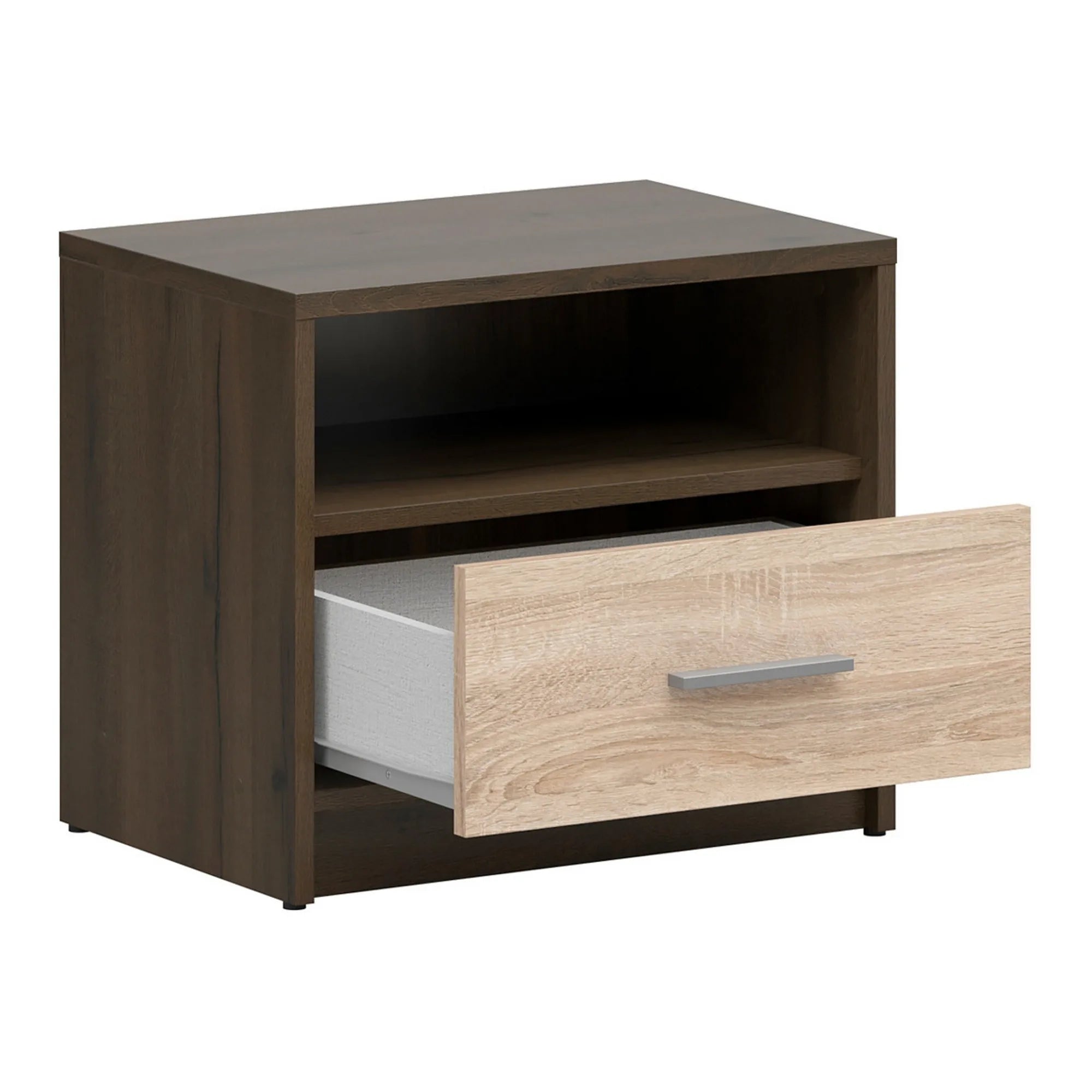 Noptiera NEPO PLUS, stejar nobil/stejar sonoma, PAL laminat, 50x34x43 cm