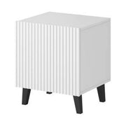 Noptiera PAFOS, alb/negru, PAL/plastic, 45x40x51 cm