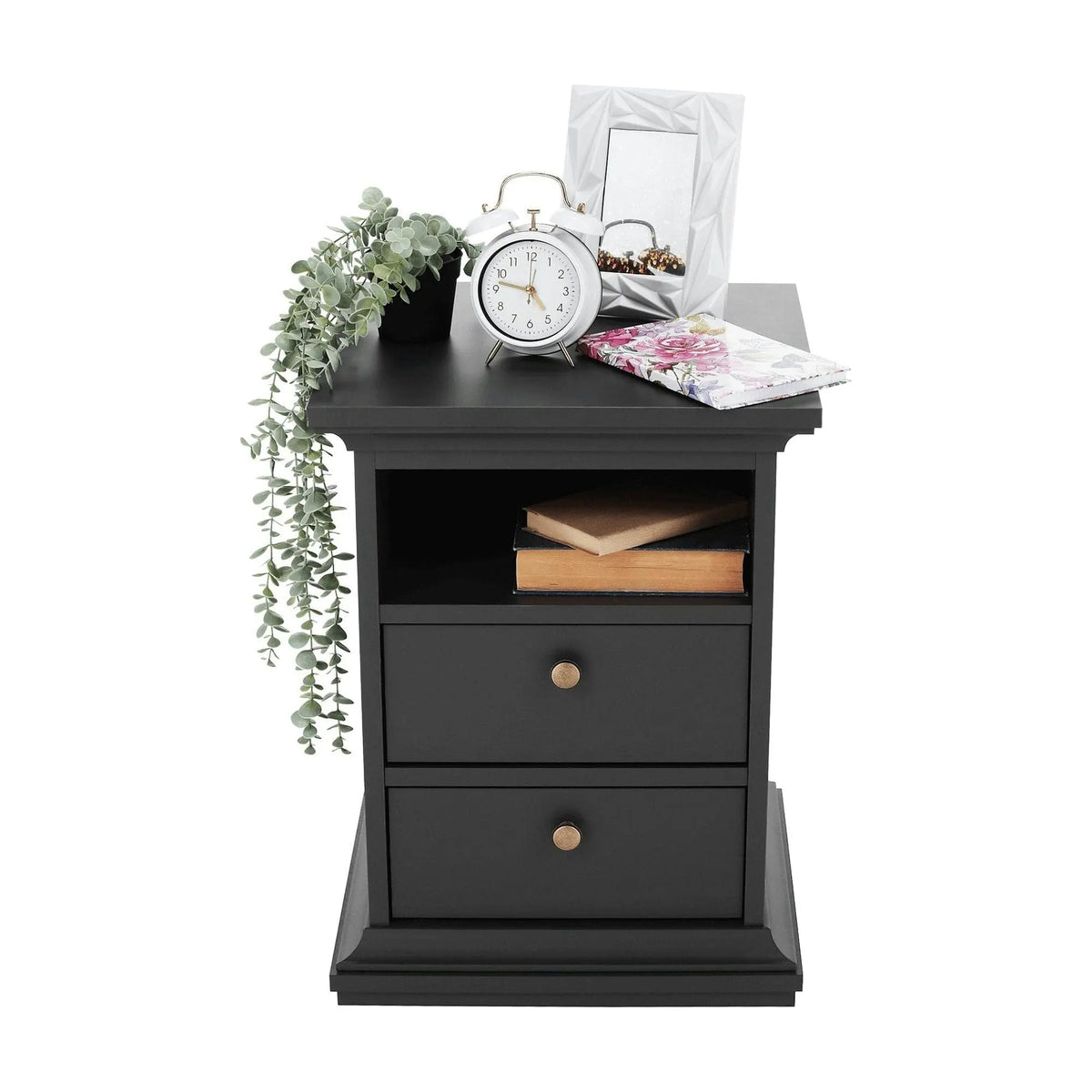 Noptiera PARIS 70302, gri antracit, DTD laminat, 44x40x59 cm