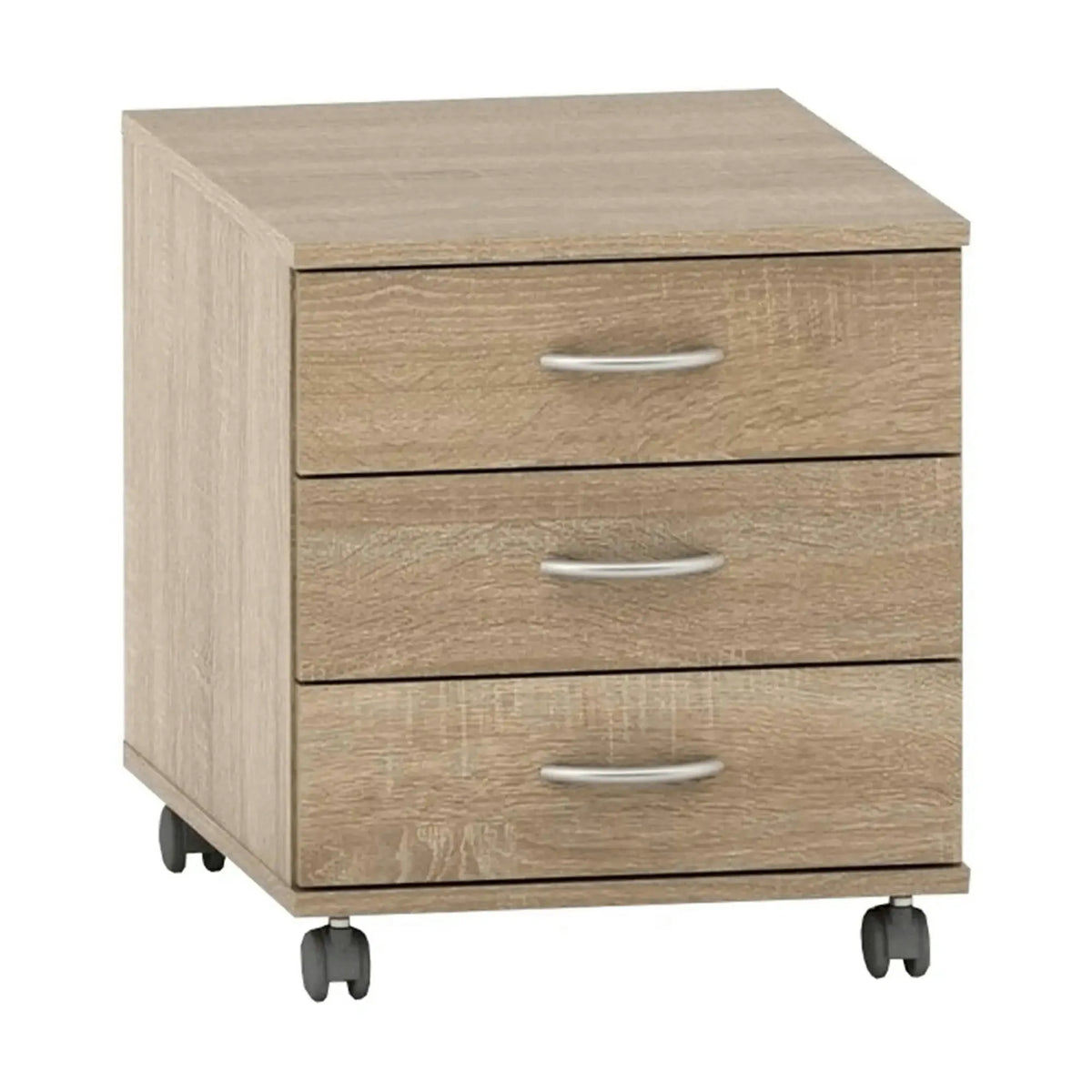 Noptiera TEMPO ASISTENT NEW 016, stejar sonoma, PAL melaminat, cu 3 sertare, 43x56x48 cm
