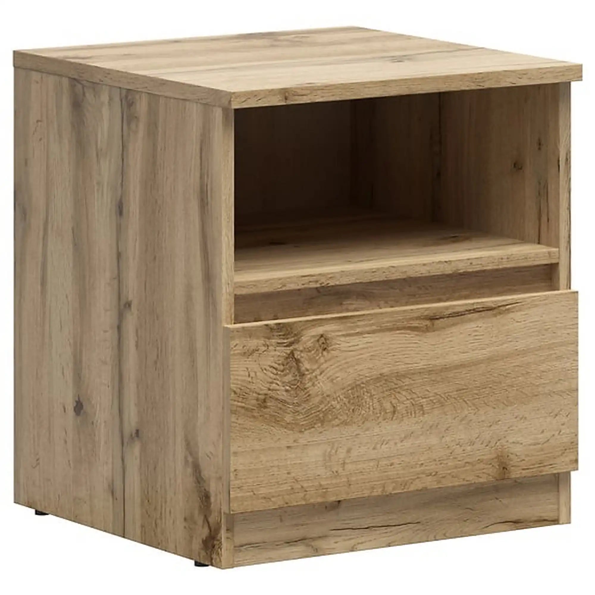 Noptiera TETRIX, stejar wotan, PAL laminat, 45x45x51 cm