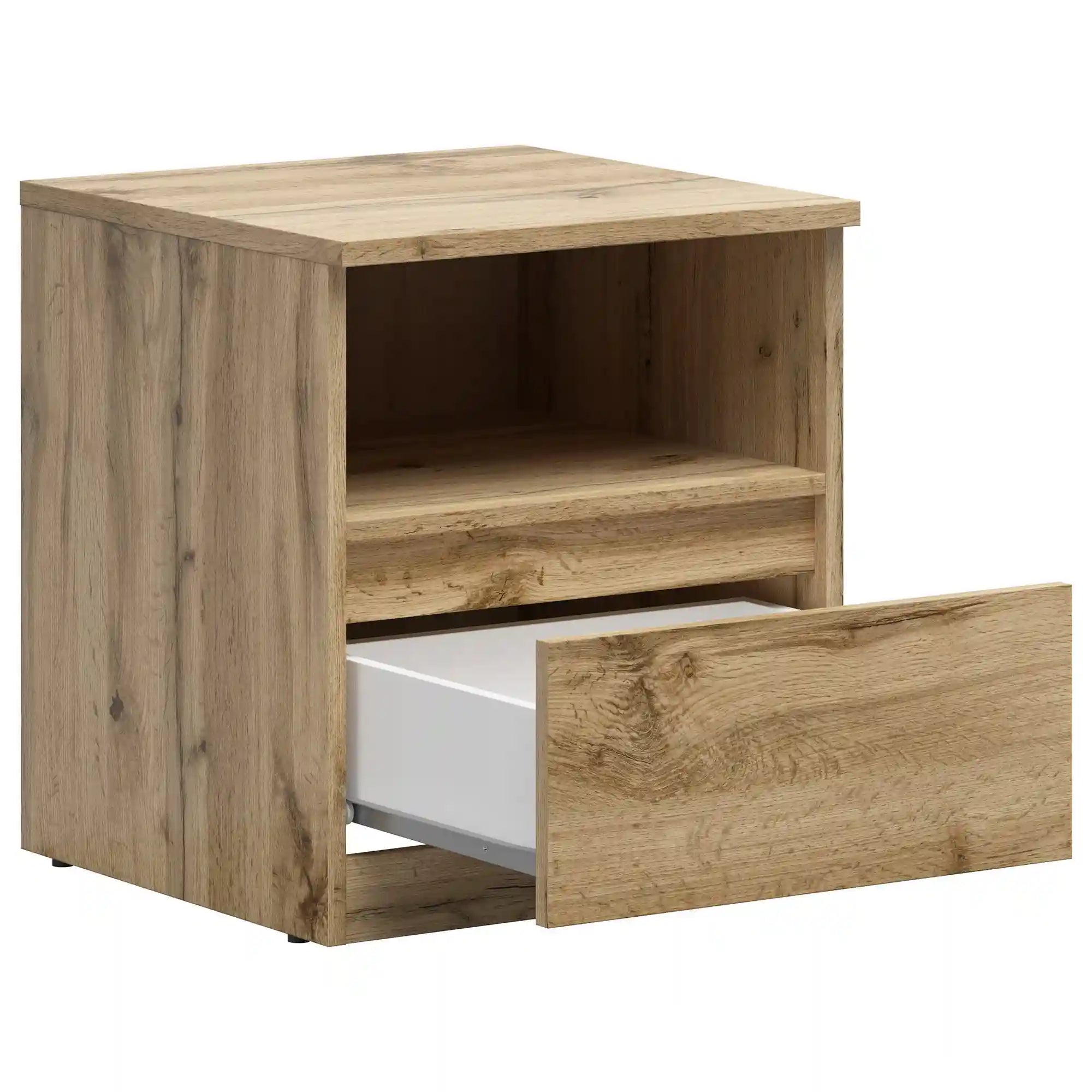 Noptiera TETRIX, stejar wotan, PAL laminat, 45x45x51 cm