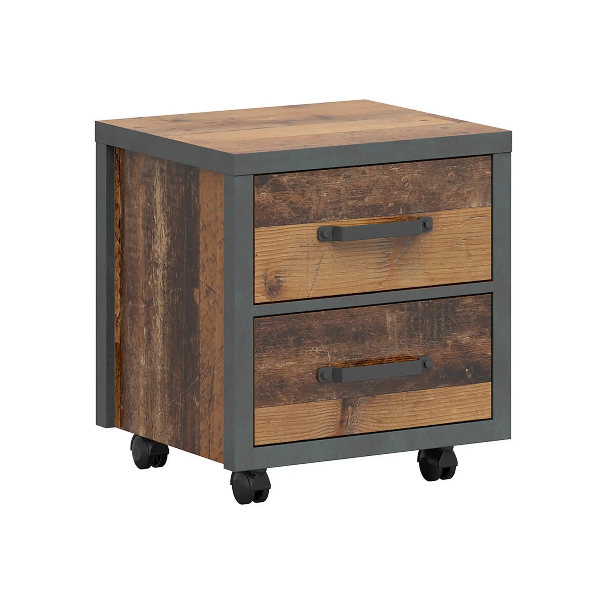 Noptiera WESTON, maro/gri grafit, PAL laminat, 46x40x51 cm