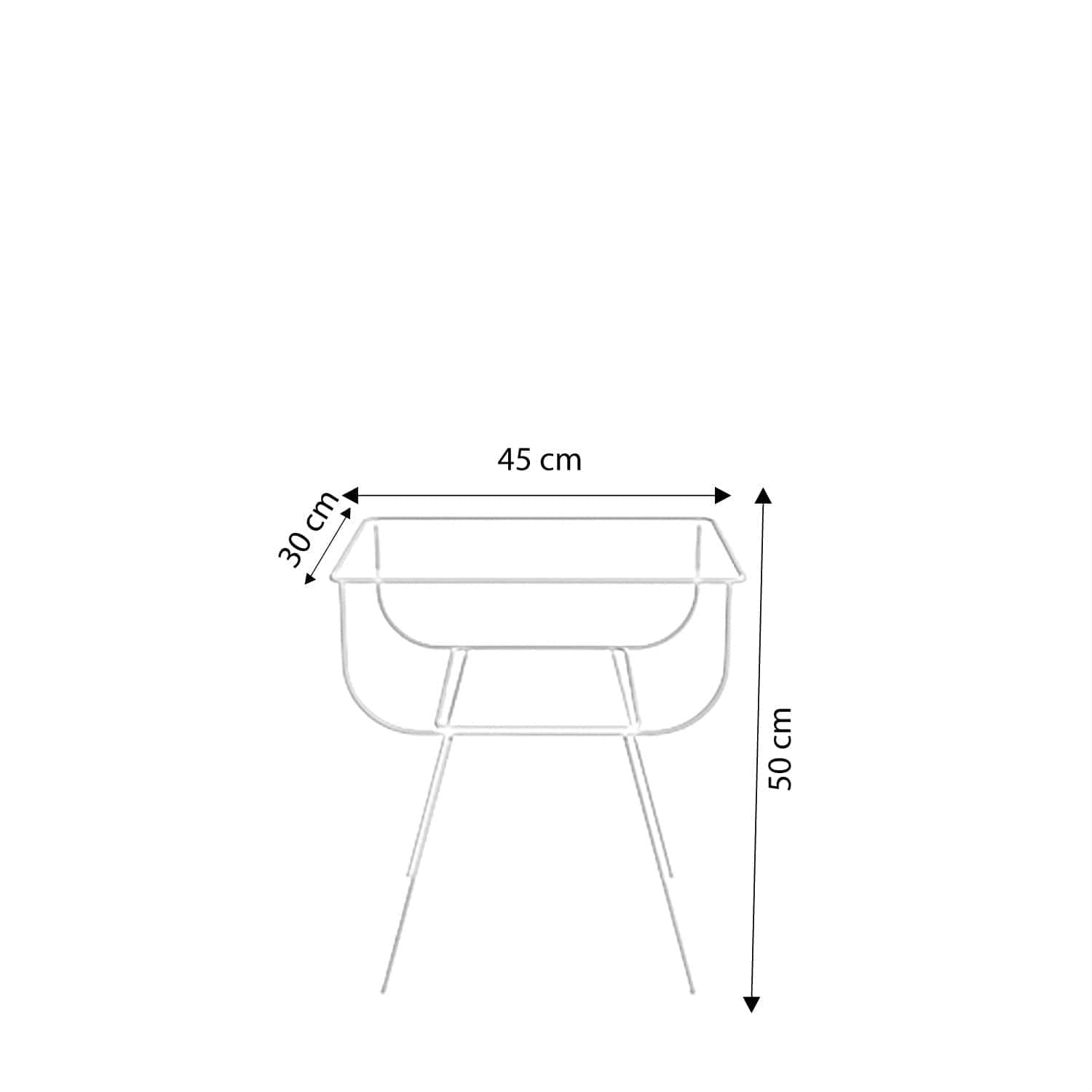 Noptiera WILHELMSHAVEN L2051, galben, sticla/metal, 45x30x50 cm