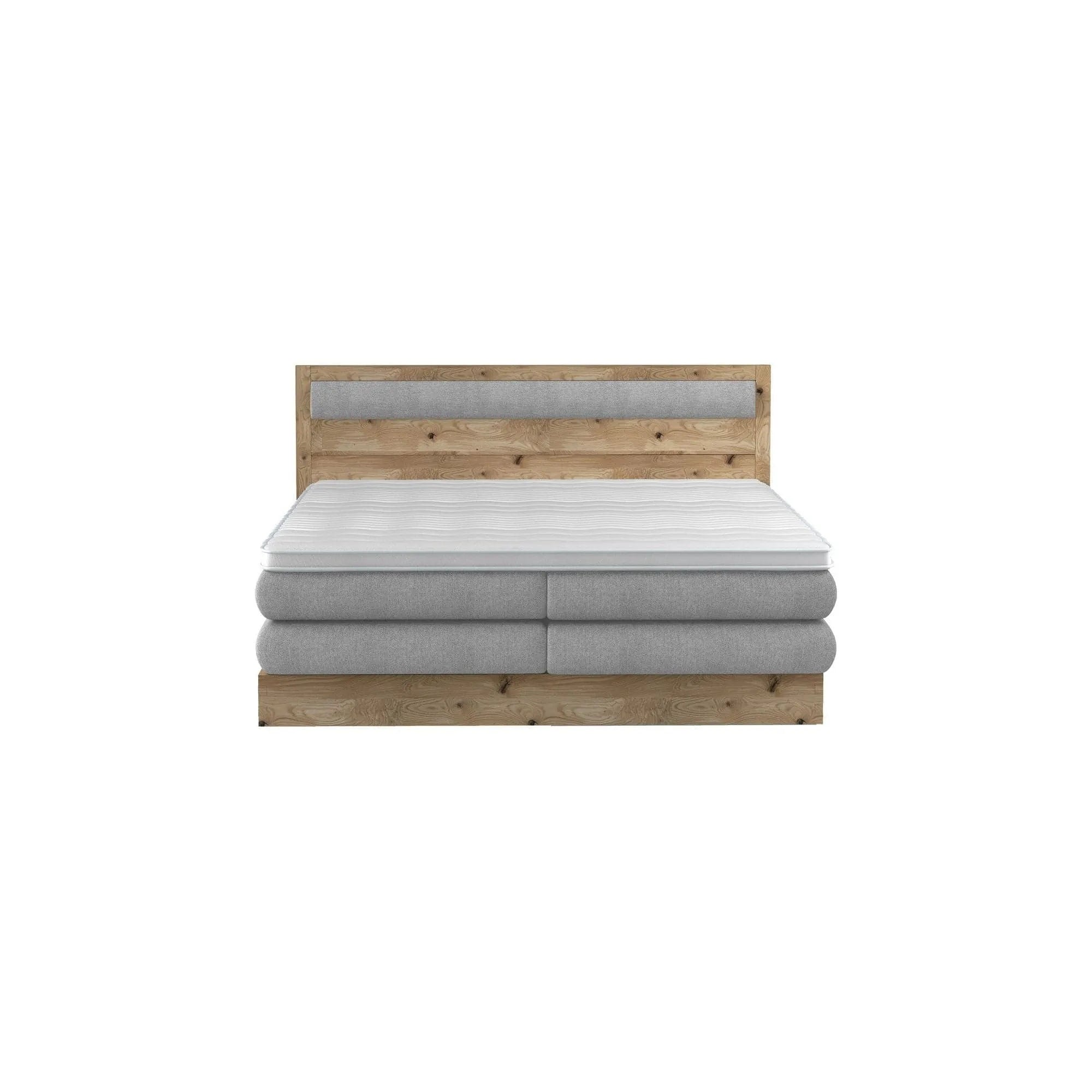 Pat boxspring DIORI 180x200, personalizabil materiale gama Oferta Avantaj, cu lada pentru depozitare si topper