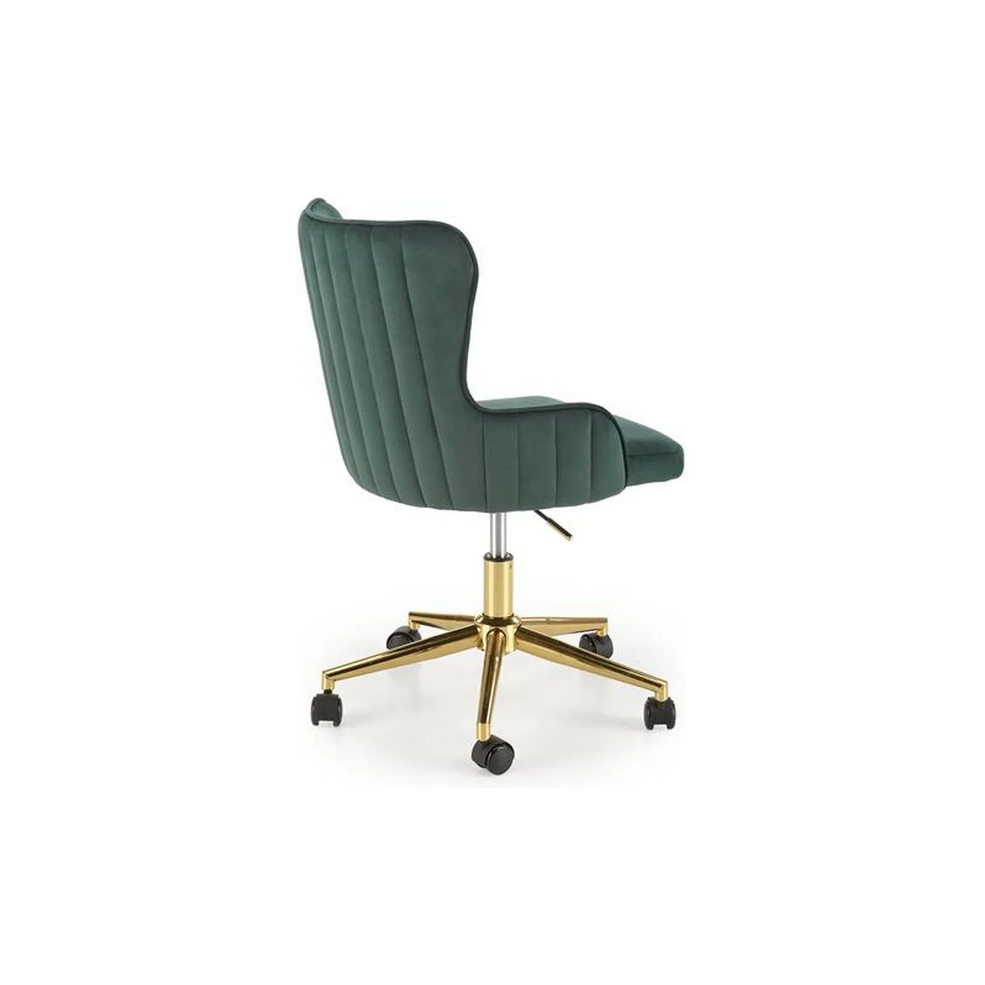 Scaun birou TIMOTEO, verde inchis, stofa catifelata, 55x55x77-85 cm