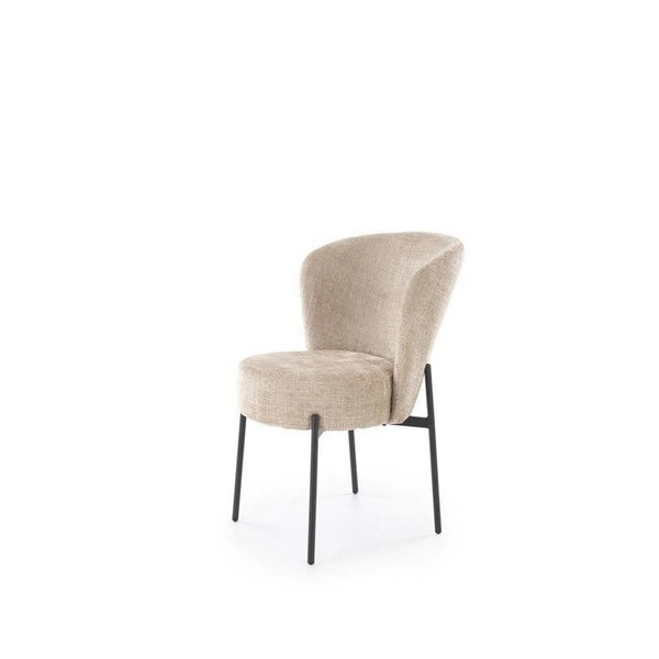 Scaun K590, bej - Cremona 14, stofa catifelata/otel, 55x66x80 cm