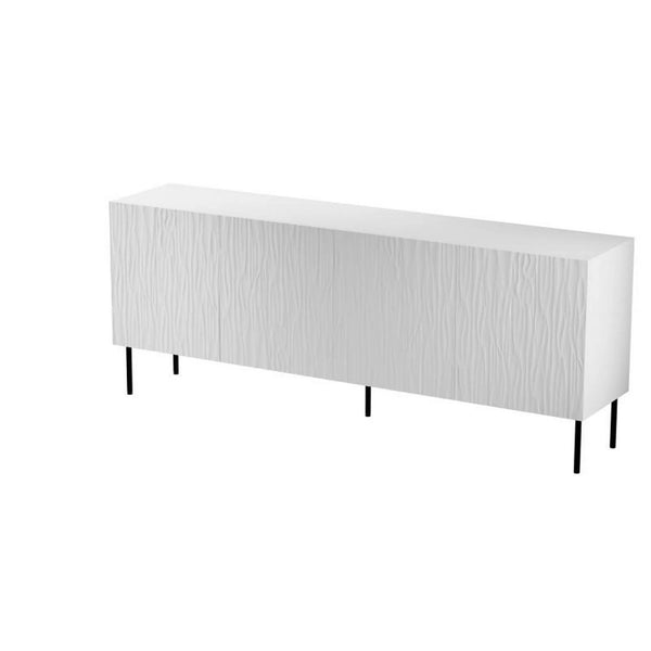 Comoda JUNGLE, alb, PAL laminat, 190x42x75 cm