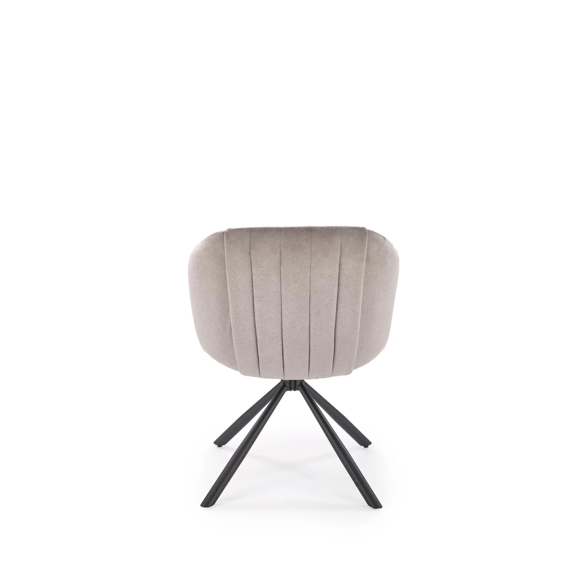 Scaun rotativ K533, gri/negru, stofa clasica/metal, 57x60x80 cm